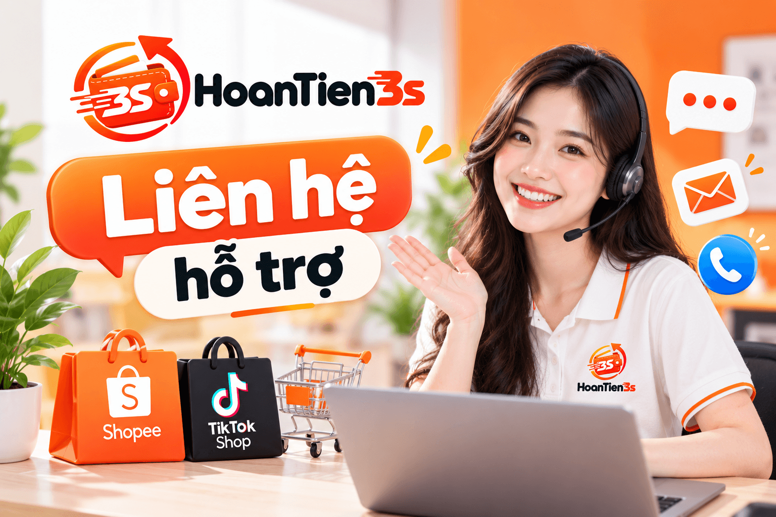 Liên hệ Hoàn Tiền 3S – hỗ trợ hoàn tiền Shopee, TikTok Shop