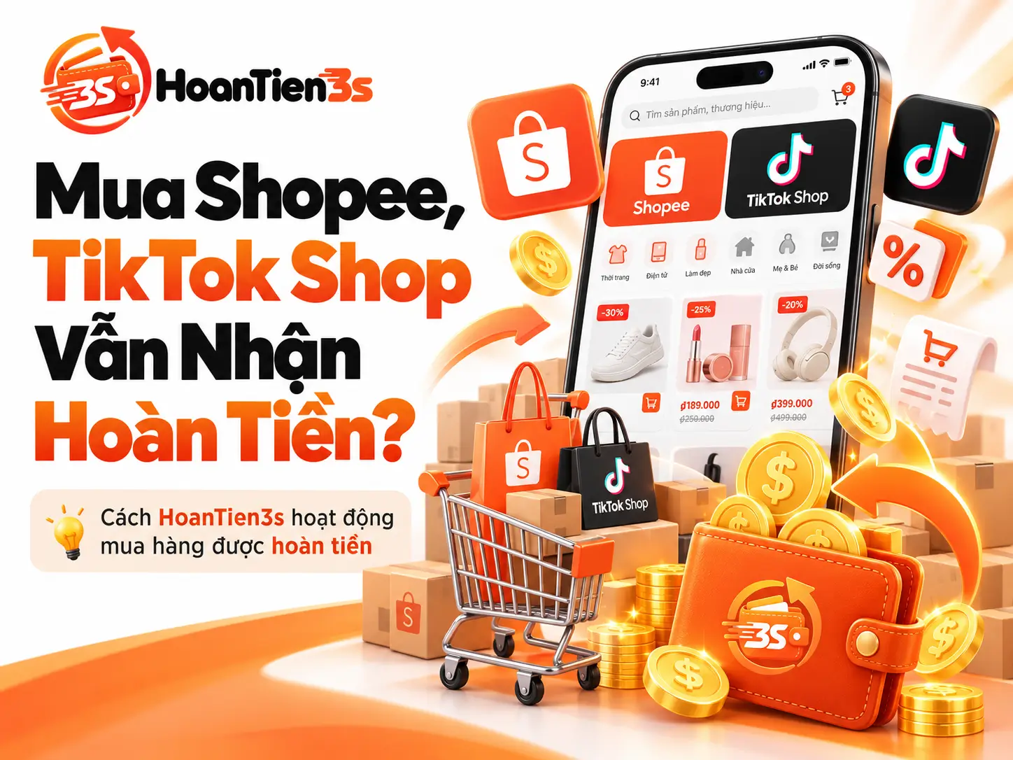 Mua Shopee, TikTok Shop Vẫn Nhận Hoàn Tiền? Cách HoanTien3s Hoạt Động